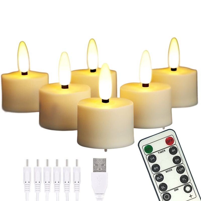 Candle X - B84B-충전식 LED 촛불 소형 무불꽃 티라이트