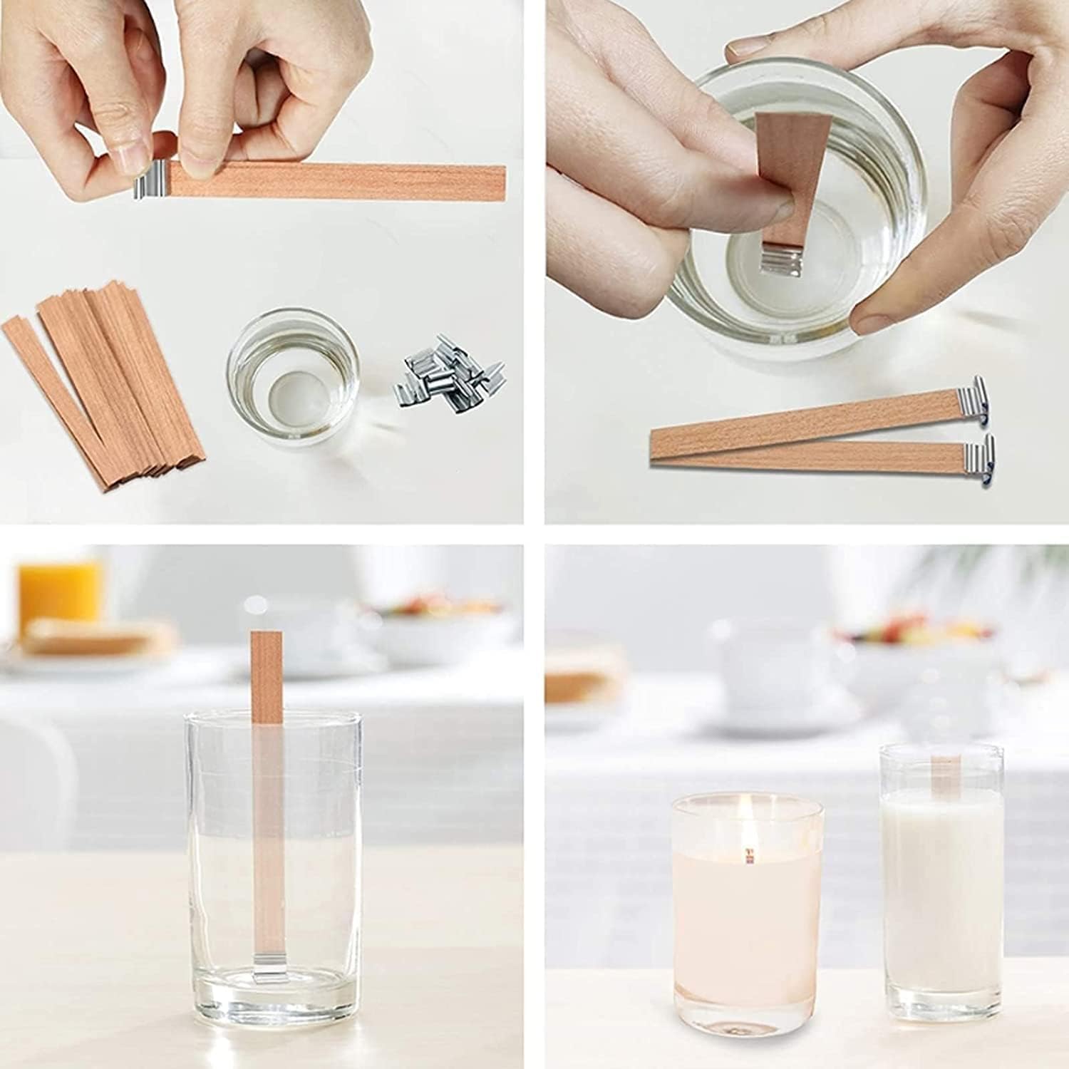 1-5개입 크랙클링 나무 양초 심지 세트, 천연 친환경 - Wood Wick Crackle 리뷰 및 가격